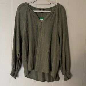 Frye Olive Textured Women's Blouse
